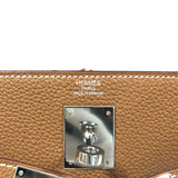 エルメス HERMES ケリー28 内縫い C刻 ゴールド シルバー金具 トゴ レディース ショルダーバッグ