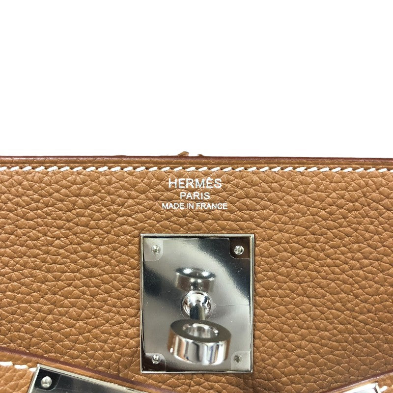 エルメス HERMES ケリー28 内縫い C刻 ゴールド シルバー金具 トゴ レディース ショルダーバッグ