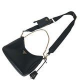 プラダ PRADA Re-Edition 2WAY ショルダーバッグ 1BH204 ブラック ゴールド金具 ナイロン/サフィアーノレザー レディース ショルダーバッグ