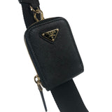 プラダ PRADA Re-Edition 2WAY ショルダーバッグ 1BH204 ブラック ゴールド金具 ナイロン/サフィアーノレザー レディース ショルダーバッグ