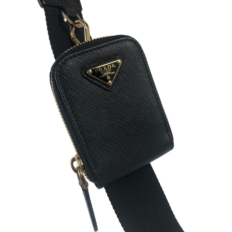 プラダ PRADA Re-Edition 2WAY ショルダーバッグ 1BH204 ブラック ゴールド金具 ナイロン/サフィアーノレザー レディース ショルダーバッグ