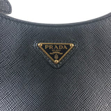 プラダ PRADA Re-Edition 2WAY ショルダーバッグ 1BH204 ブラック ゴールド金具 ナイロン/サフィアーノレザー レディース ショルダーバッグ
