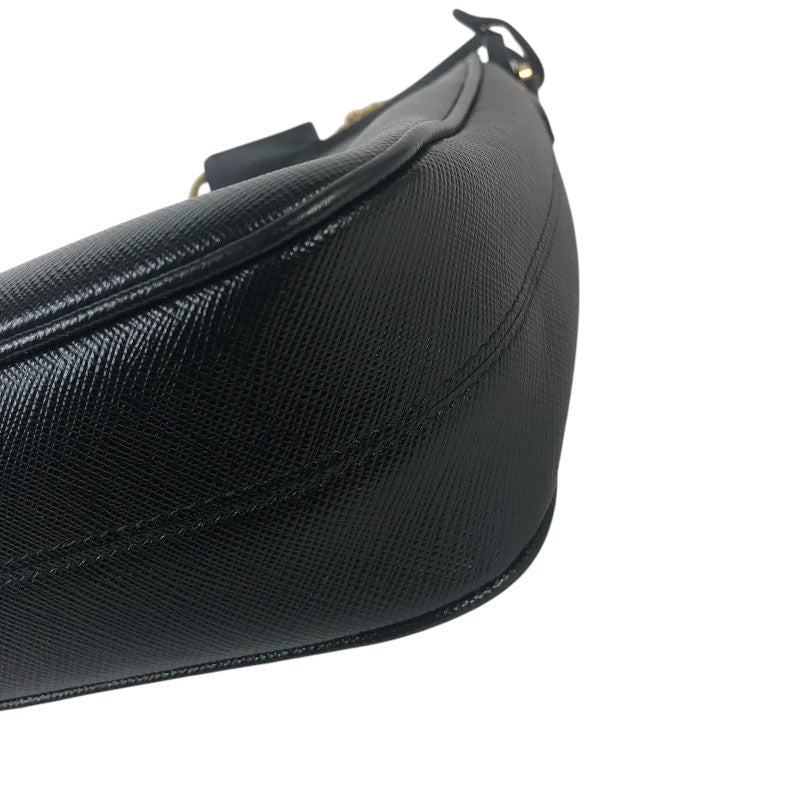 プラダ PRADA Re-Edition 2WAY ショルダーバッグ 1BH204 ブラック ゴールド金具 ナイロン/サフィアーノレザー レディース ショルダーバッグ