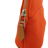 エルメス HERMES ボリードポーチ15 オレンジ　シルバー金具 トワル レディース ポーチ