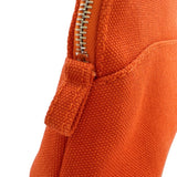 エルメス HERMES ボリードポーチ15 オレンジ　シルバー金具 トワル レディース ポーチ
