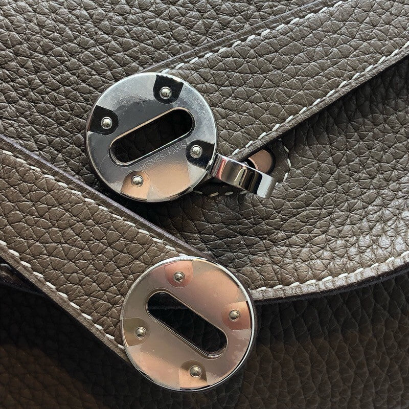 エルメス HERMES リンディ30 D刻 エトゥープ トリヨン レディース ハンドバッグ