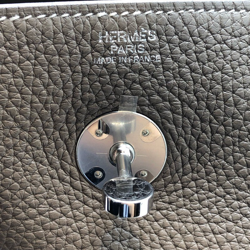 エルメス HERMES リンディ30 D刻 エトゥープ トリヨン レディース ハンドバッグ