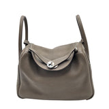 エルメス HERMES リンディ30 D刻 エトゥープ トリヨン レディース ハンドバッグ