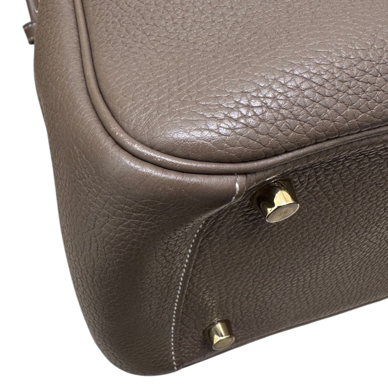 エルメス HERMES リンディ26 C刻印(2018年) エトゥープ/GD金具 トリヨン レディース ハンドバッグ