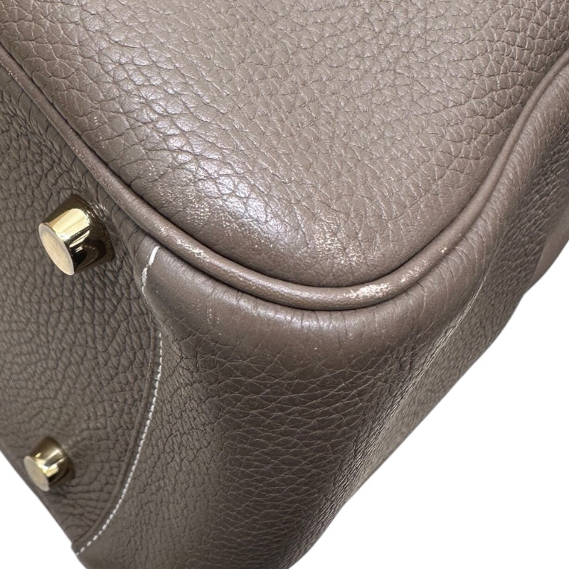 エルメス HERMES リンディ26 C刻印(2018年) エトゥープ/GD金具 トリヨン レディース ハンドバッグ