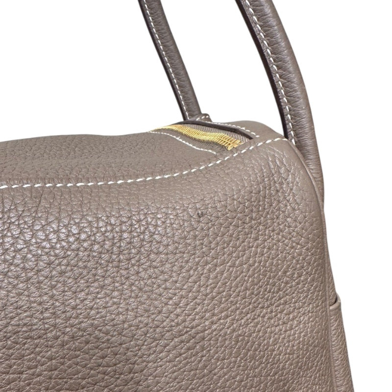エルメス HERMES リンディ26 C刻印(2018年) エトゥープ/GD金具 トリヨン レディース ハンドバッグ