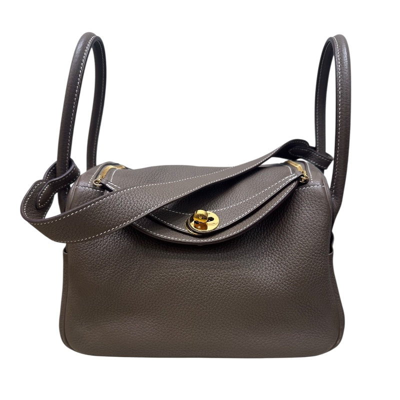 エルメス HERMES リンディ26 C刻印(2018年) エトゥープ/GD金具 トリヨン レディース ハンドバッグ
