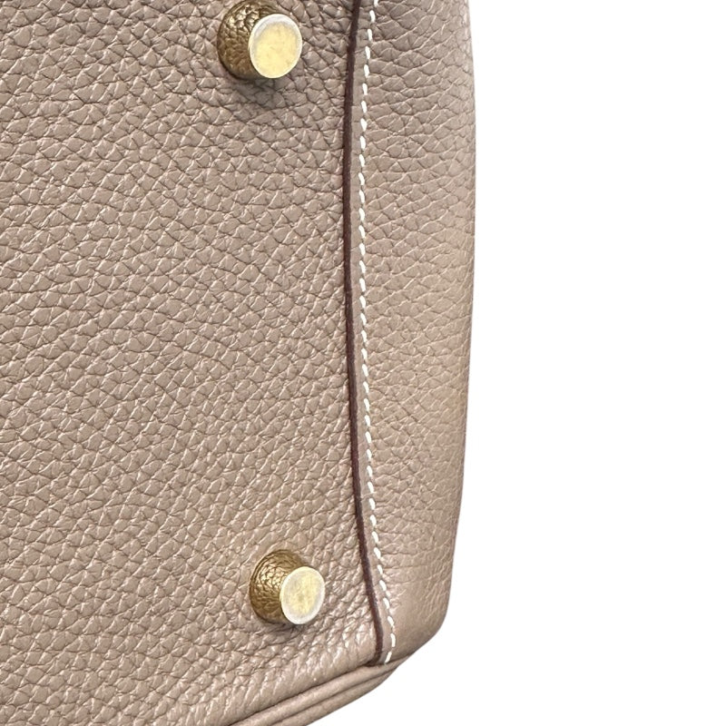エルメス HERMES リンディ26 C刻印(2018年) エトゥープ/GD金具 トリヨン レディース ハンドバッグ