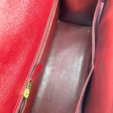 エルメス HERMES ケリー32 内縫い 〇 ルージュアッシュ GD金具 クシュベル レディース ハンドバッグ