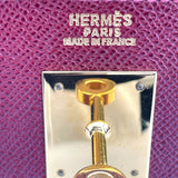 エルメス HERMES ケリー32 内縫い 〇 ルージュアッシュ GD金具 クシュベル レディース ハンドバッグ