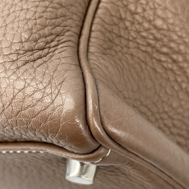 エルメス HERMES ケリー35 内縫い □M刻印 エトゥープ SV金具 トリヨン レディース ショルダーバッグ