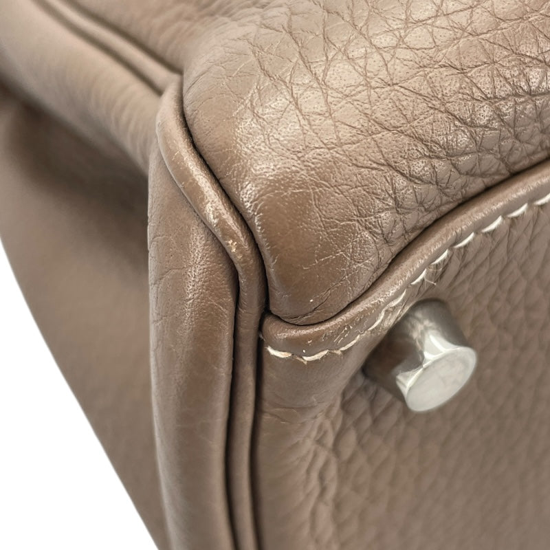 エルメス HERMES ケリー35 内縫い □M刻印 エトゥープ SV金具 トリヨン レディース ショルダーバッグ