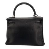 エルメス HERMES ケリー28 内縫い □M刻 ブラック SV金具 トリヨン レディース ショルダーバッグ