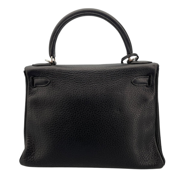エルメス HERMES ケリー28 内縫い □M刻 ブラック SV金具 トリヨン レディース ショルダーバッグ