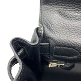エルメス HERMES ケリー28 内縫い □M刻 ブラック SV金具 トリヨン レディース ショルダーバッグ
