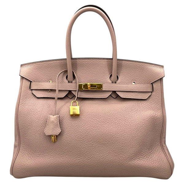 エルメス HERMES バーキン35 T刻印 グリシーヌ ゴールド金具 トリヨン レディース ハンドバッグ