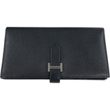 エルメス HERMES ベアンスフレ Y SN008 FF ブラック エプソン メンズ 長財布