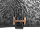 エルメス HERMES ベアンスフレ Y SN008 FF ブラック エプソン メンズ 長財布