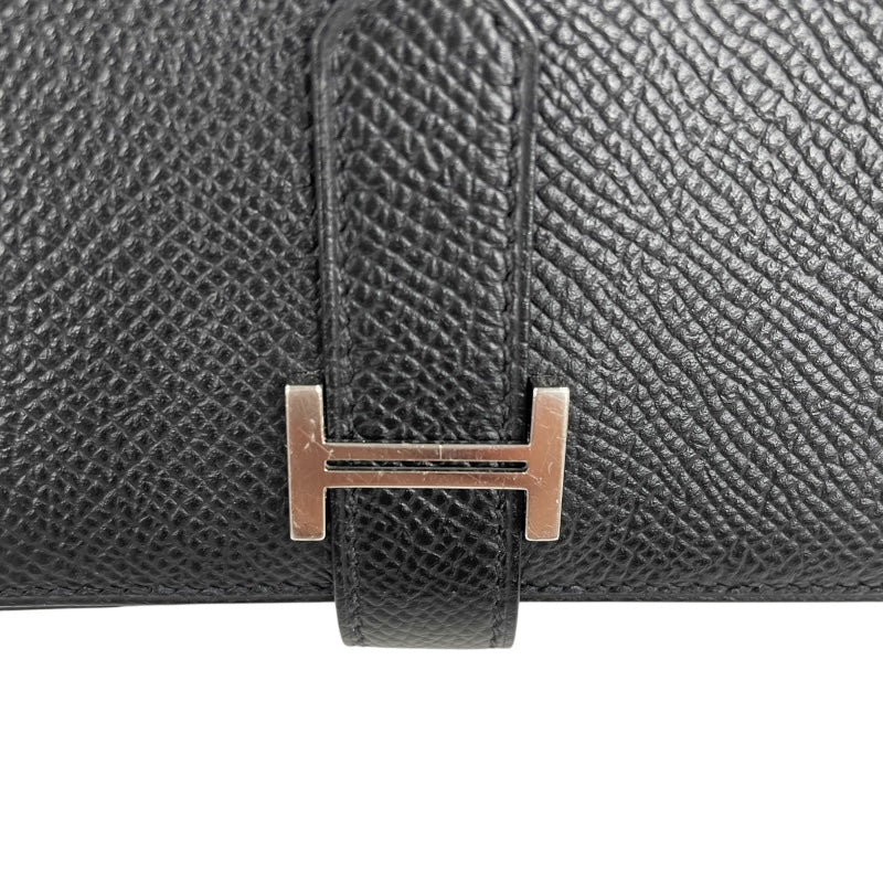 エルメス HERMES ベアンスフレ Y SN008 FF ブラック エプソン メンズ 長財布