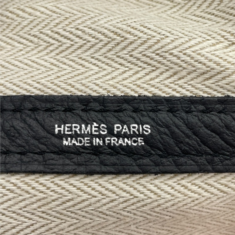 エルメス HERMES ガーデンパーティーPM □Q刻 ブラック SV金具 ネゴンダ レディース ハンドバッグ