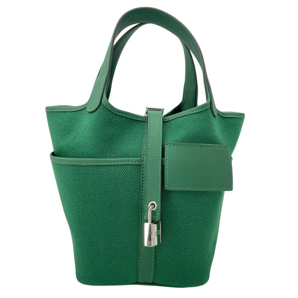 エルメス HERMES ピコタンロックPM カーゴ W刻 ベールモワイヤン トワル/スイフト レディース ハンドバッグ