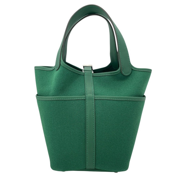 エルメス HERMES ピコタンロックPM カーゴ W刻 ベールモワイヤン トワル/スイフト レディース ハンドバッグ