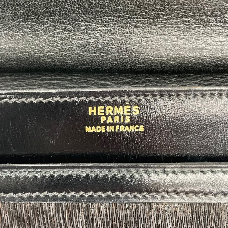 エルメス HERMES アニー 〇H刻 ブラック GD金具 ホースヘアー レディース ショルダーバッグ