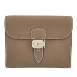 エルメス HERMES サックアデペッシュ21 B刻 エトゥープ SV金具 トゴ レディース ショルダーバッグ