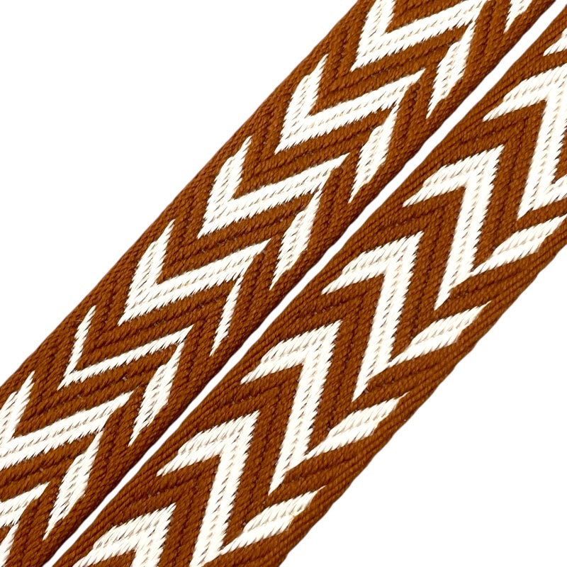 エルメス HERMES ショルダーストラップ ジグザグ ブラウン SV金具 トワル ユニセックス ショルダーストラップ