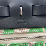 エルメス HERMES エールバッグジップPM W CH010 BP ブラック・グリーン トワル・ハンター レディース ショルダーバッグ