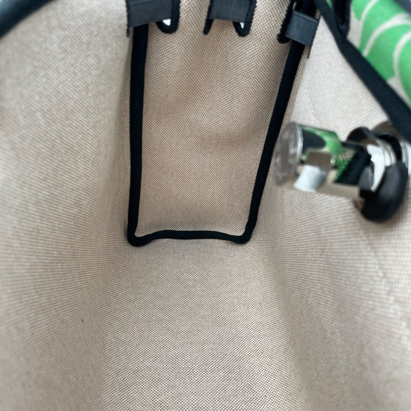エルメス HERMES エールバッグジップPM W CH010 BP ブラック・グリーン トワル・ハンター レディース ショルダーバッグ