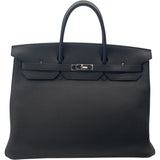 エルメス HERMES バーキン40 C刻印 ブラック/SV金具 トゴ メンズ ハンドバッグ