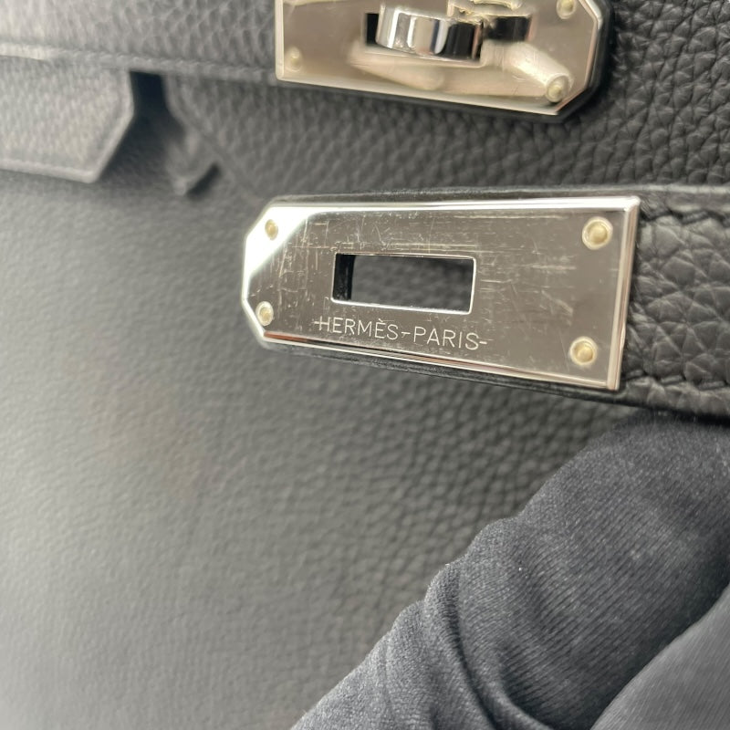 エルメス HERMES バーキン40 C刻印 ブラック/SV金具 トゴ メンズ ハンドバッグ