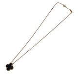 ヴァンクリーフ＆アーペル Van Cleef & Arpels ヴィンテージアルハンブラネックレス イエローゴールド K18YG オニキス ジュエリー