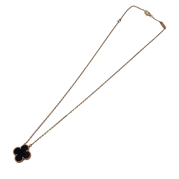 ヴァンクリーフ＆アーペル Van Cleef & Arpels ヴィンテージアルハンブラネックレス イエローゴールド K18YG オニキス ジュエリー