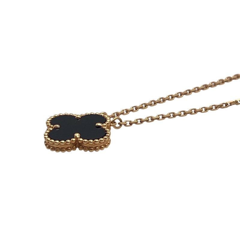 ヴァンクリーフ＆アーペル Van Cleef & Arpels ヴィンテージアルハンブラネックレス イエローゴールド K18YG オニキス ジュエリー
