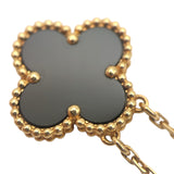ヴァンクリーフ＆アーペル Van Cleef & Arpels ヴィンテージアルハンブラネックレス イエローゴールド K18YG オニキス ジュエリー