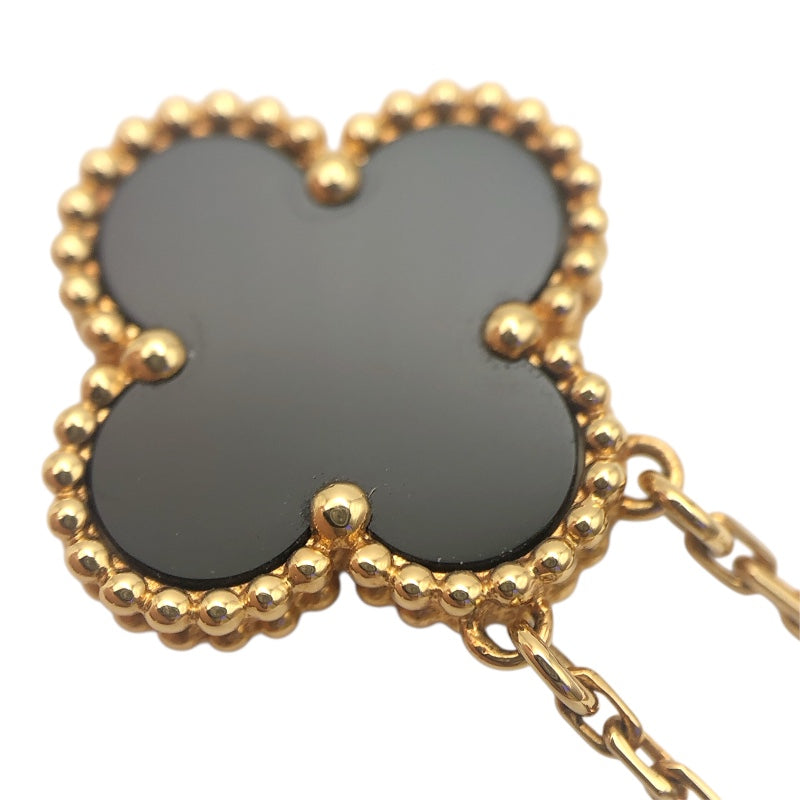 ヴァンクリーフ＆アーペル Van Cleef & Arpels ヴィンテージアルハンブラネックレス イエローゴールド K18YG オニキス ジュエリー