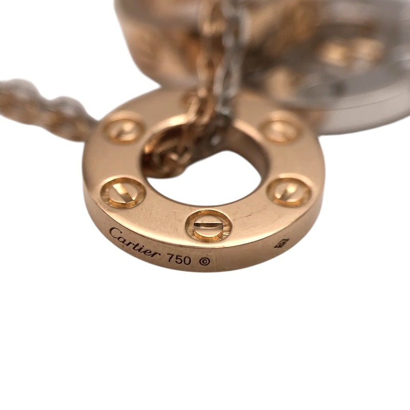カルティエ Cartier ラブスリーフープネックレス ホワイトゴールド イエローゴールド ピンクゴールド Au750 ジュエリー