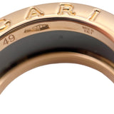 ブルガリ BVLGARI ビーゼロワンリング2バンド ピンクゴールド K18ピンクゴールド 750PG/セラミック ジュエリー