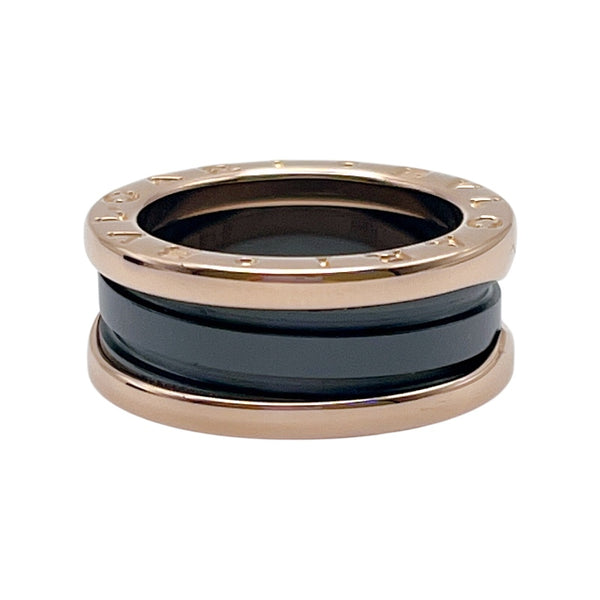 ブルガリ BVLGARI ビーゼロワンリング2バンド ピンクゴールド K18ピンクゴールド 750PG/セラミック ジュエリー