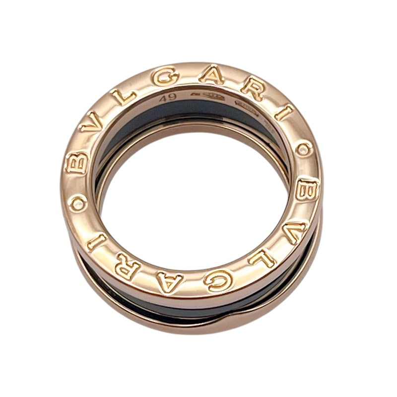 ブルガリ BVLGARI ビーゼロワンリング2バンド ピンクゴールド K18ピンクゴールド 750PG/セラミック ジュエリー