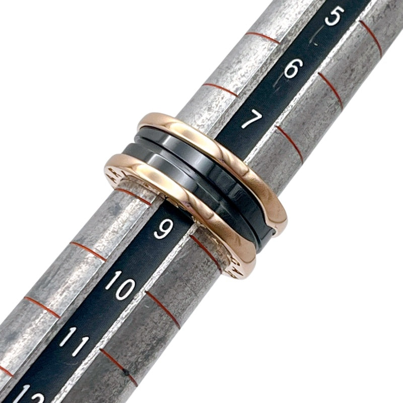 ブルガリ BVLGARI ビーゼロワンリング2バンド ピンクゴールド K18ピンクゴールド 750PG/セラミック ジュエリー