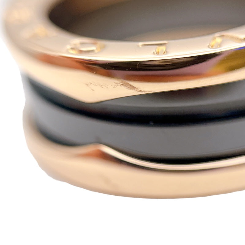 ブルガリ BVLGARI ビーゼロワンリング2バンド ピンクゴールド K18ピンクゴールド 750PG/セラミック ジュエリー