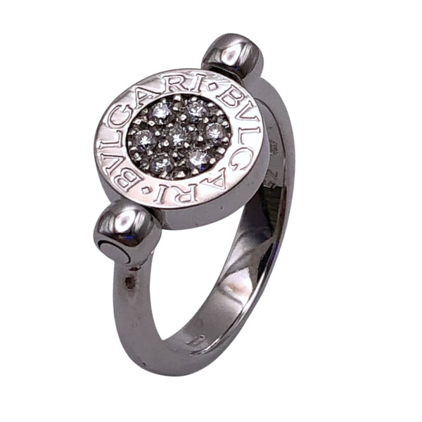 ブルガリ BVLGARI ブルガリブルガリフリップリング ホワイトゴールド 750/オニキス/ダイヤモンド ジュエリー
